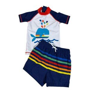 Next Rainbow Whale Swimsuit Size 18-24 Months